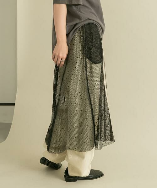 KBF / ケービーエフ スカート | メッシュラインレイヤードスカート | 詳細15