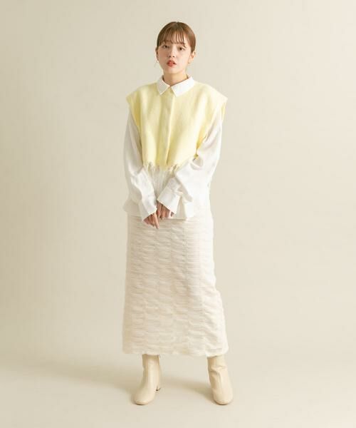 KBF / ケービーエフ スカート | シャーリングIラインスカート | 詳細4