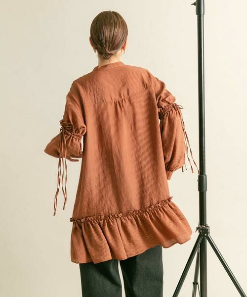 KBF / ケービーエフ ワンピース | ボリュームスリーブストライプミニワンピース | 詳細2