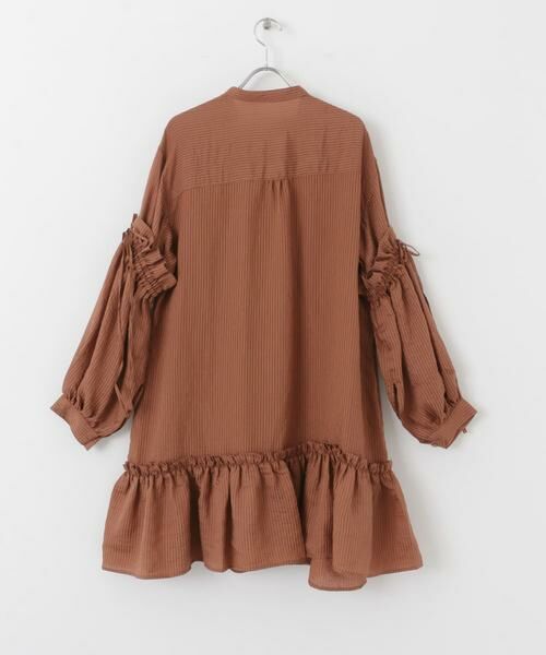 KBF / ケービーエフ ワンピース | ボリュームスリーブストライプミニワンピース | 詳細9