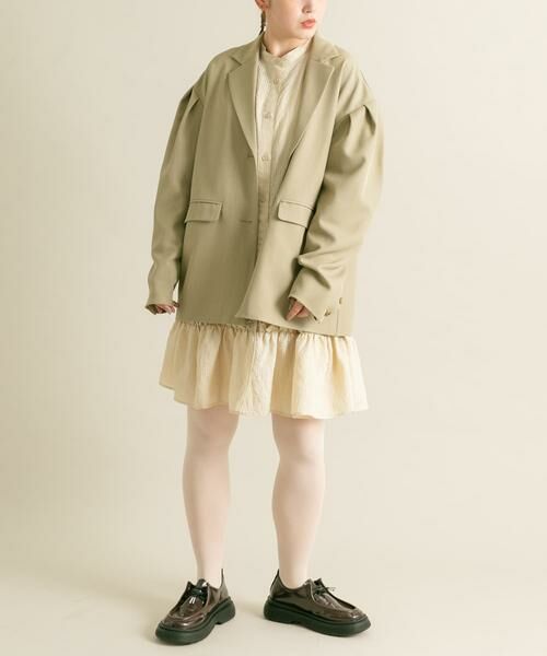 KBF / ケービーエフ ワンピース | ボリュームスリーブストライプミニワンピース | 詳細26