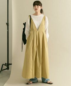 KBF / ケービーエフ ワンピース | 『2サイズ展開』ディープネックジャンパースカート