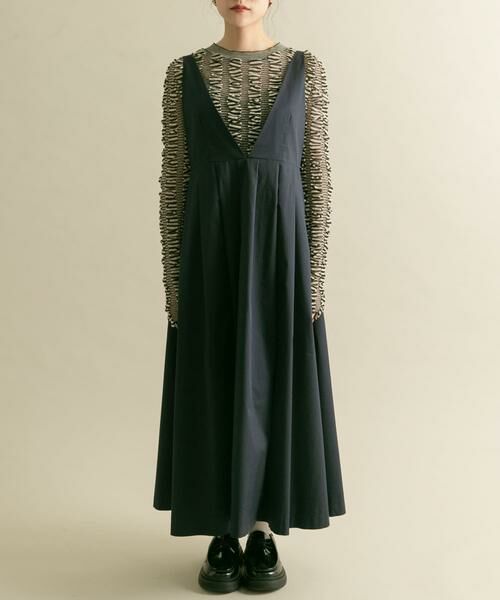 KBF / ケービーエフ ワンピース | 『2サイズ展開』ディープネックジャンパースカート | 詳細5