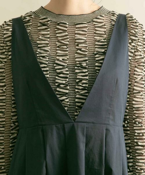 KBF / ケービーエフ ワンピース | 『2サイズ展開』ディープネックジャンパースカート | 詳細8