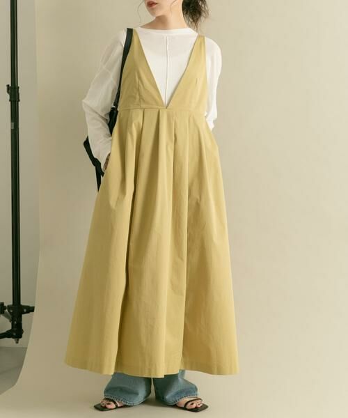 KBF / ケービーエフ ワンピース | 『2サイズ展開』ディープネックジャンパースカート | 詳細18