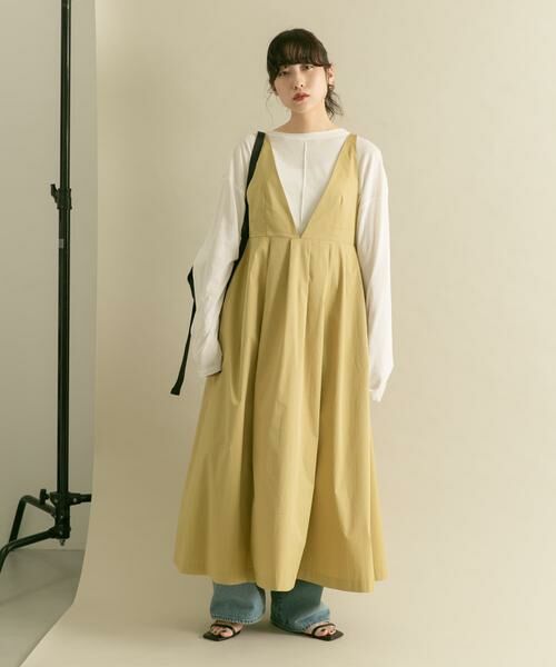 KBF / ケービーエフ ワンピース | 『2サイズ展開』ディープネックジャンパースカート | 詳細20