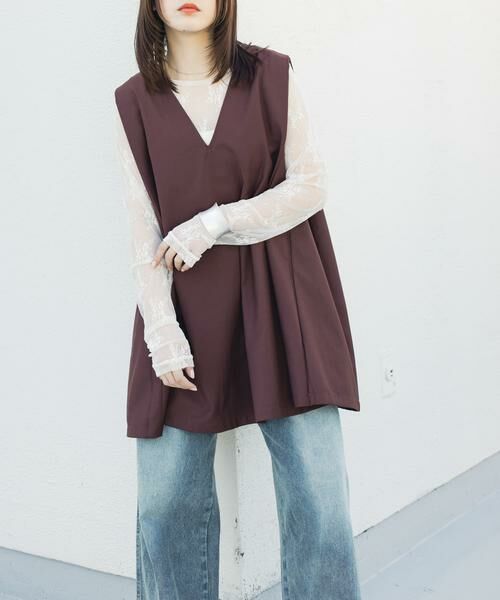 KBF / ケービーエフ ワンピース | ショルダータックミニワンピース | 詳細2