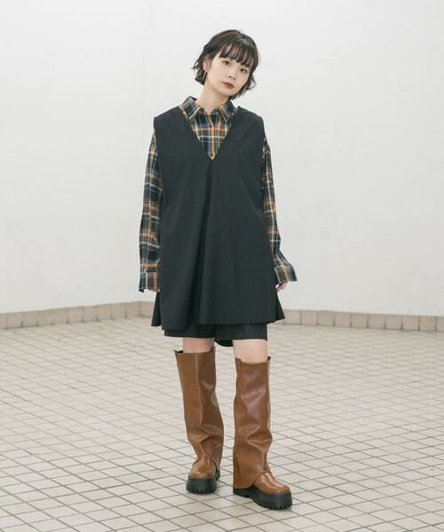 KBF / ケービーエフ ワンピース | ショルダータックミニワンピース | 詳細22