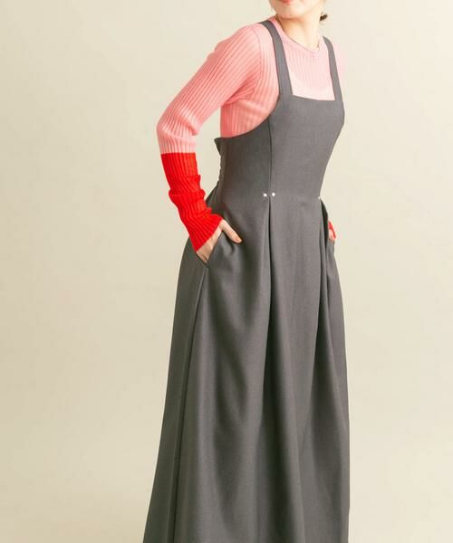 KBF / ケービーエフ ワンピース | フロントタックジャンパースカート | 詳細10