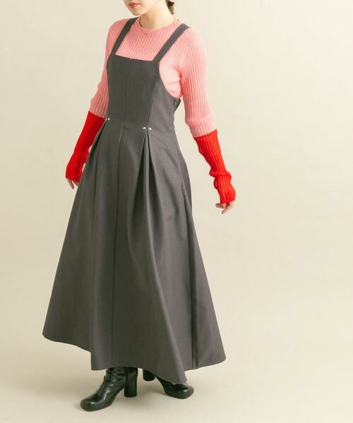 KBF / ケービーエフ ワンピース | フロントタックジャンパースカート | 詳細13