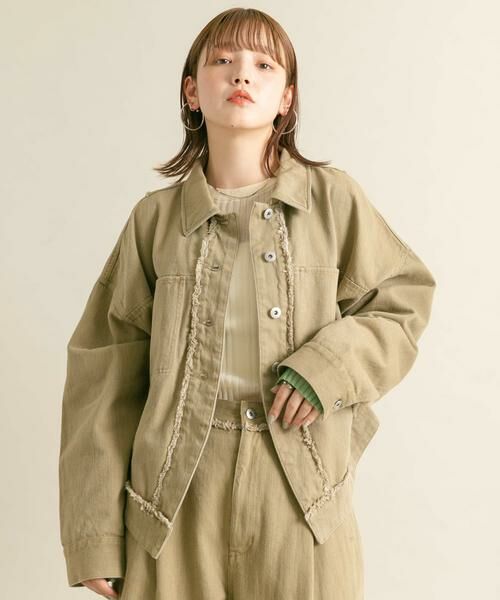 KBF / ケービーエフ その他アウター | フリンジカーブヘムジャケット | 詳細1