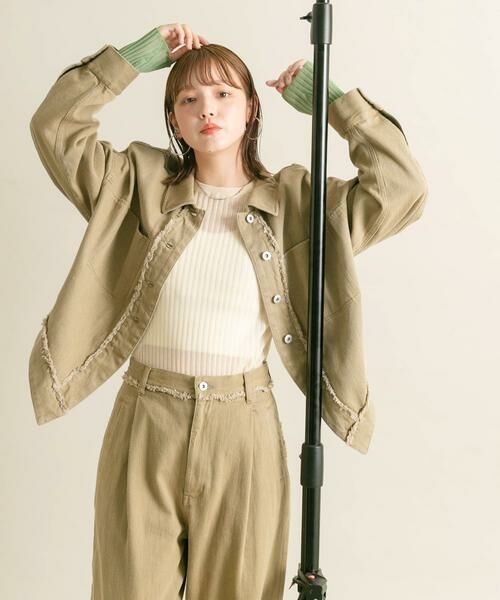 KBF / ケービーエフ その他アウター | フリンジカーブヘムジャケット | 詳細2