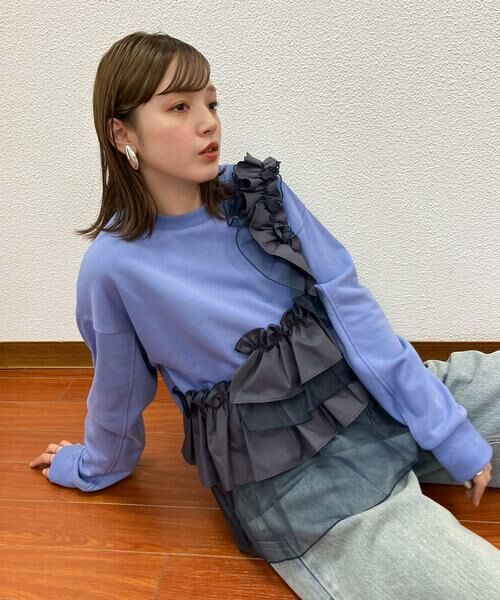 KBF / ケービーエフ スウェット | フリルドッキングスウェット | 詳細1