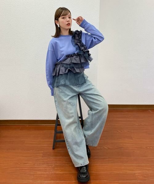 KBF / ケービーエフ スウェット | フリルドッキングスウェット | 詳細2