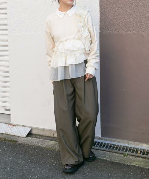 KBF / ケービーエフ スウェット | フリルドッキングスウェット | 詳細20