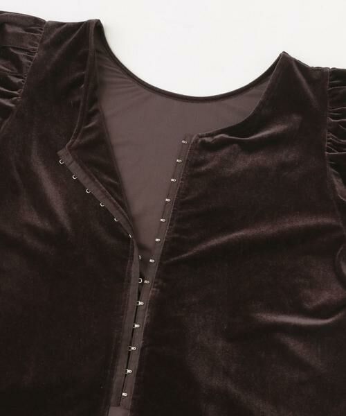 KBF / ケービーエフ Tシャツ | パフスリーブ2WAYベロアトップス | 詳細8