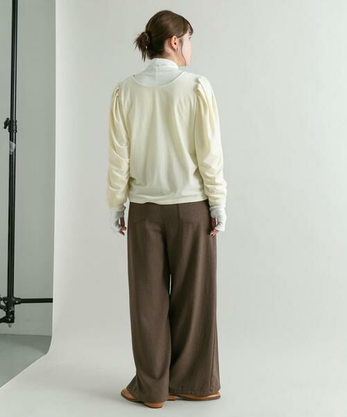 KBF / ケービーエフ Tシャツ | パフスリーブ2WAYベロアトップス | 詳細19