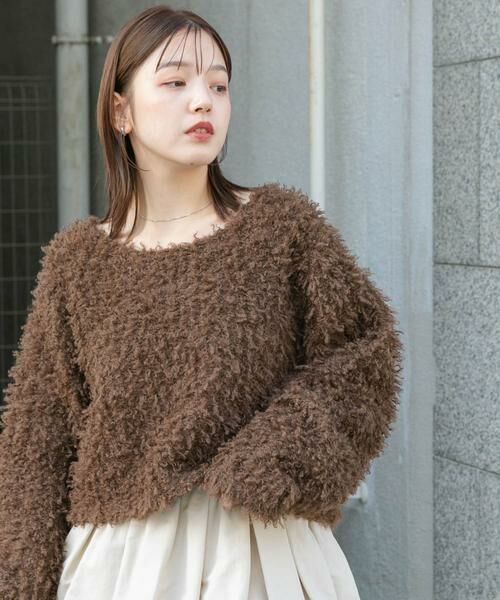 KBF / ケービーエフ ニット・セーター | クロップドフェザープルオーバー | 詳細1