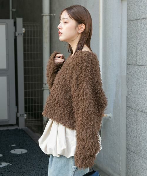 KBF / ケービーエフ ニット・セーター | クロップドフェザープルオーバー | 詳細3