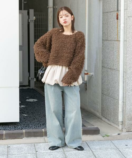 KBF / ケービーエフ ニット・セーター | クロップドフェザープルオーバー | 詳細4