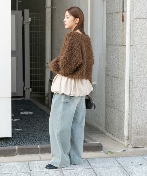 KBF / ケービーエフ ニット・セーター | クロップドフェザープルオーバー | 詳細5