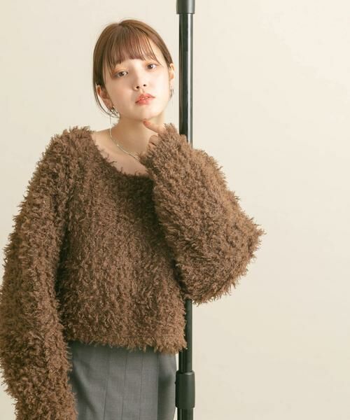 KBF / ケービーエフ ニット・セーター | クロップドフェザープルオーバー | 詳細7