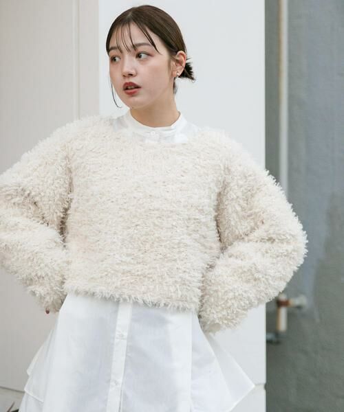 KBF / ケービーエフ ニット・セーター | クロップドフェザープルオーバー | 詳細18