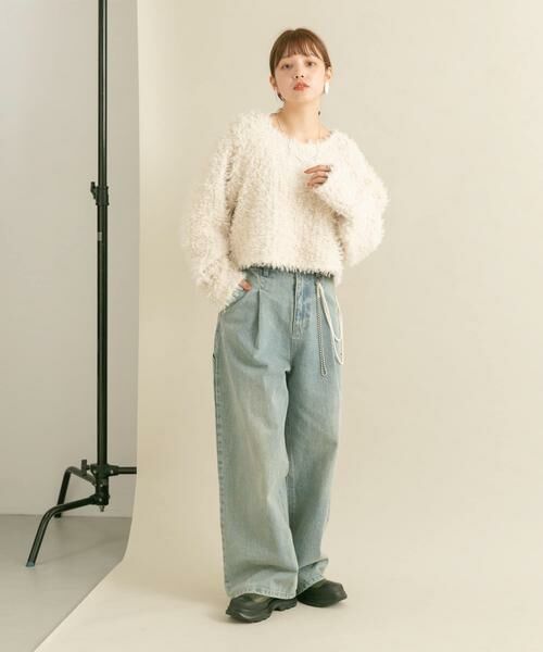 KBF / ケービーエフ ニット・セーター | クロップドフェザープルオーバー | 詳細30