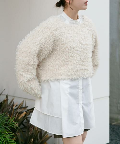 KBF / ケービーエフ ニット・セーター | クロップドフェザープルオーバー | 詳細19