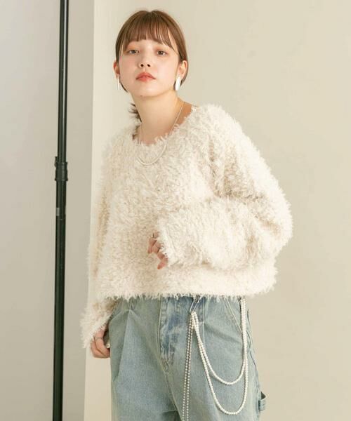 KBF / ケービーエフ ニット・セーター | クロップドフェザープルオーバー | 詳細24