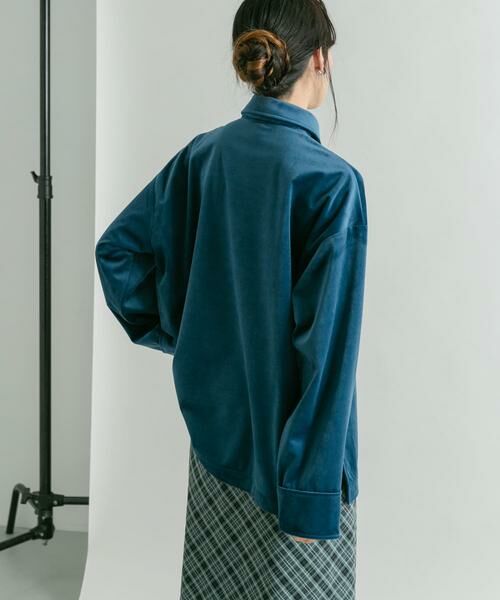 KBF / ケービーエフ シャツ・ブラウス | ベロアBIGシャツ | 詳細4