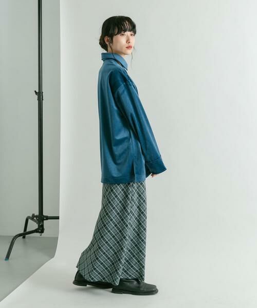 KBF / ケービーエフ シャツ・ブラウス | ベロアBIGシャツ | 詳細6