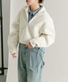 KBF / ケービーエフ その他トップス | ハーフZIPカーブスリーブプルオーバー