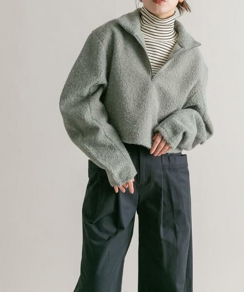 KBF / ケービーエフ その他トップス | ハーフZIPカーブスリーブプルオーバー | 詳細2