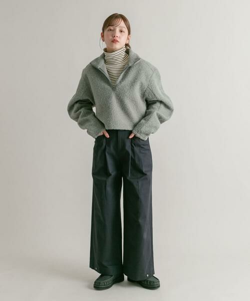 KBF / ケービーエフ その他トップス | ハーフZIPカーブスリーブプルオーバー | 詳細5