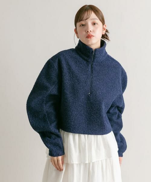 KBF / ケービーエフ その他トップス | ハーフZIPカーブスリーブプルオーバー | 詳細9