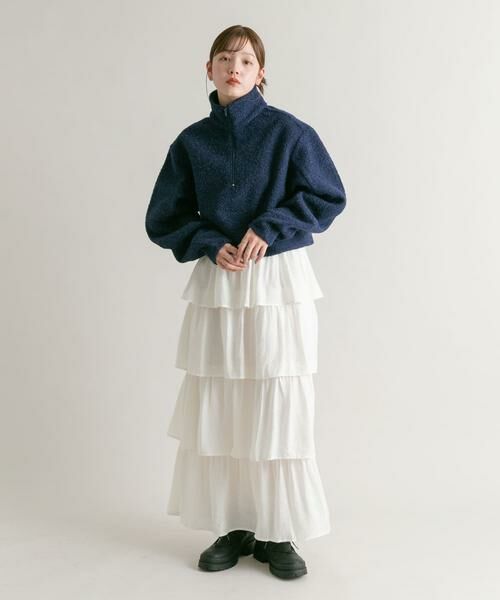 KBF / ケービーエフ その他トップス | ハーフZIPカーブスリーブプルオーバー | 詳細13