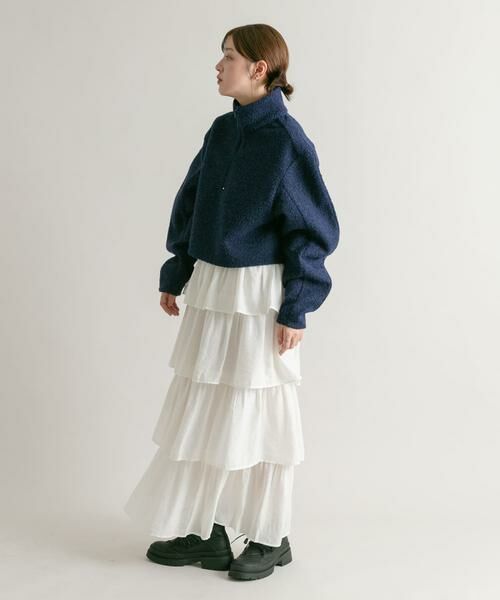 KBF / ケービーエフ その他トップス | ハーフZIPカーブスリーブプルオーバー | 詳細14