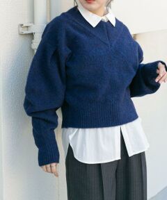 KBF / ケービーエフ ニット・セーター | Vネックフォルムニット