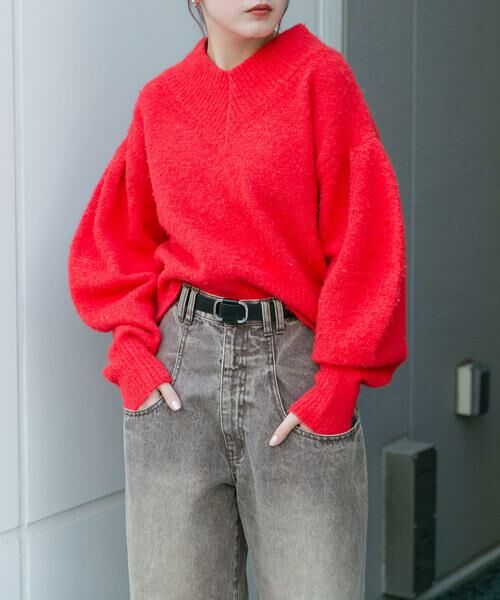 KBF / ケービーエフ ニット・セーター | Vネックフォルムニット | 詳細1