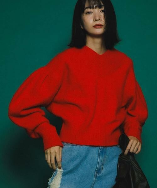 KBF / ケービーエフ ニット・セーター | Vネックフォルムニット | 詳細7