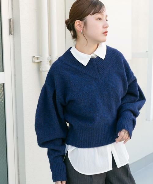 KBF / ケービーエフ ニット・セーター | Vネックフォルムニット | 詳細18