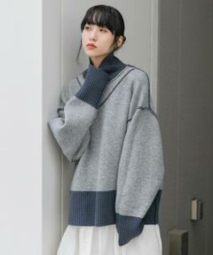 KBF / ケービーエフ ニット・セーター | リバーシブルタートルニット