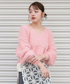 KBF / ケービーエフ ニット・セーター | シャギーVネックニット