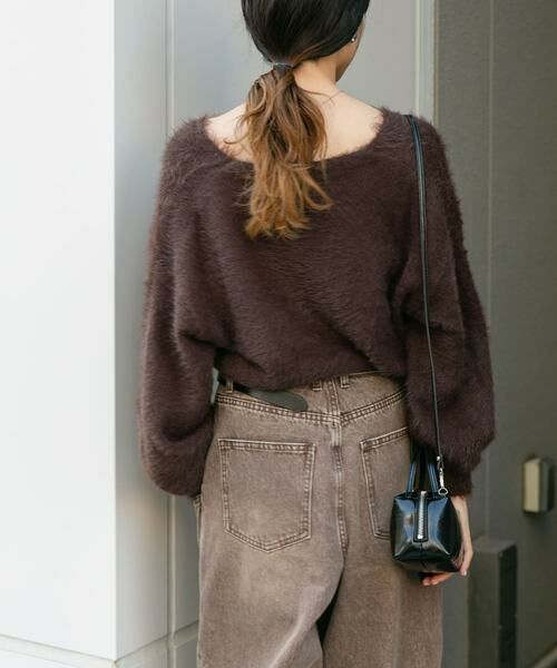 KBF / ケービーエフ ニット・セーター | シャギーVネックニット | 詳細2