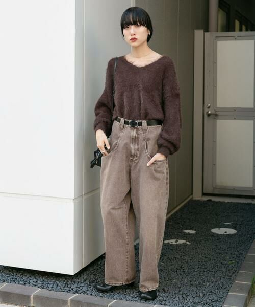 KBF / ケービーエフ ニット・セーター | シャギーVネックニット | 詳細4