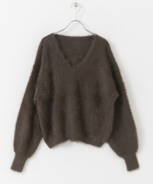 KBF / ケービーエフ ニット・セーター | シャギーVネックニット | 詳細7