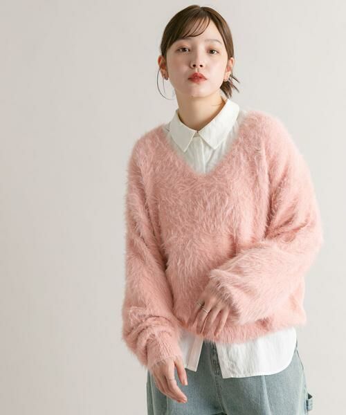 KBF / ケービーエフ ニット・セーター | シャギーVネックニット | 詳細18