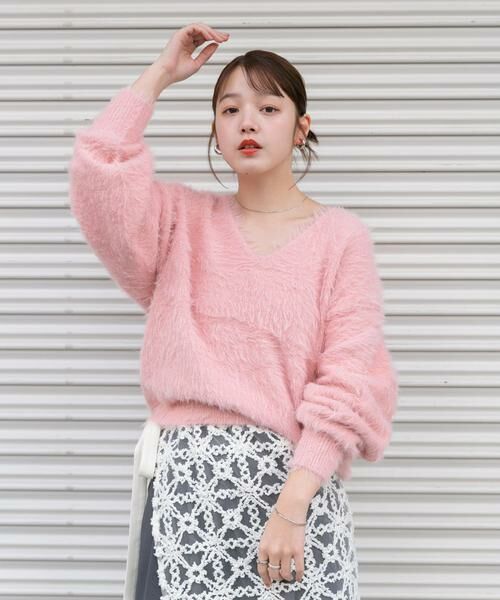 KBF / ケービーエフ ニット・セーター | シャギーVネックニット | 詳細10