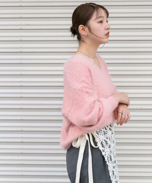 KBF / ケービーエフ ニット・セーター | シャギーVネックニット | 詳細11